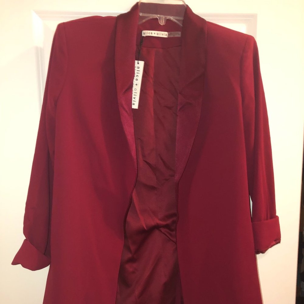 Alice and Olivia Red Blazer Size Small